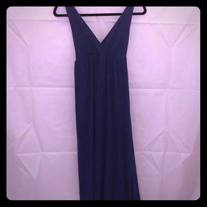 Cynthia Rowley ink blue jersey hi-low dress